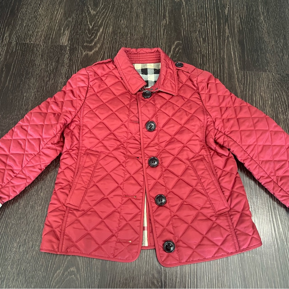 Burberry Red Quilted Jacket